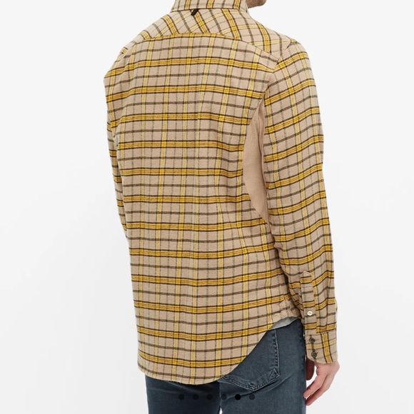 Rag & Bone Sz L Men’s Plaid Button-Down Shirt - Yellow Brown Casual Outdoor - Picture 2 of 10